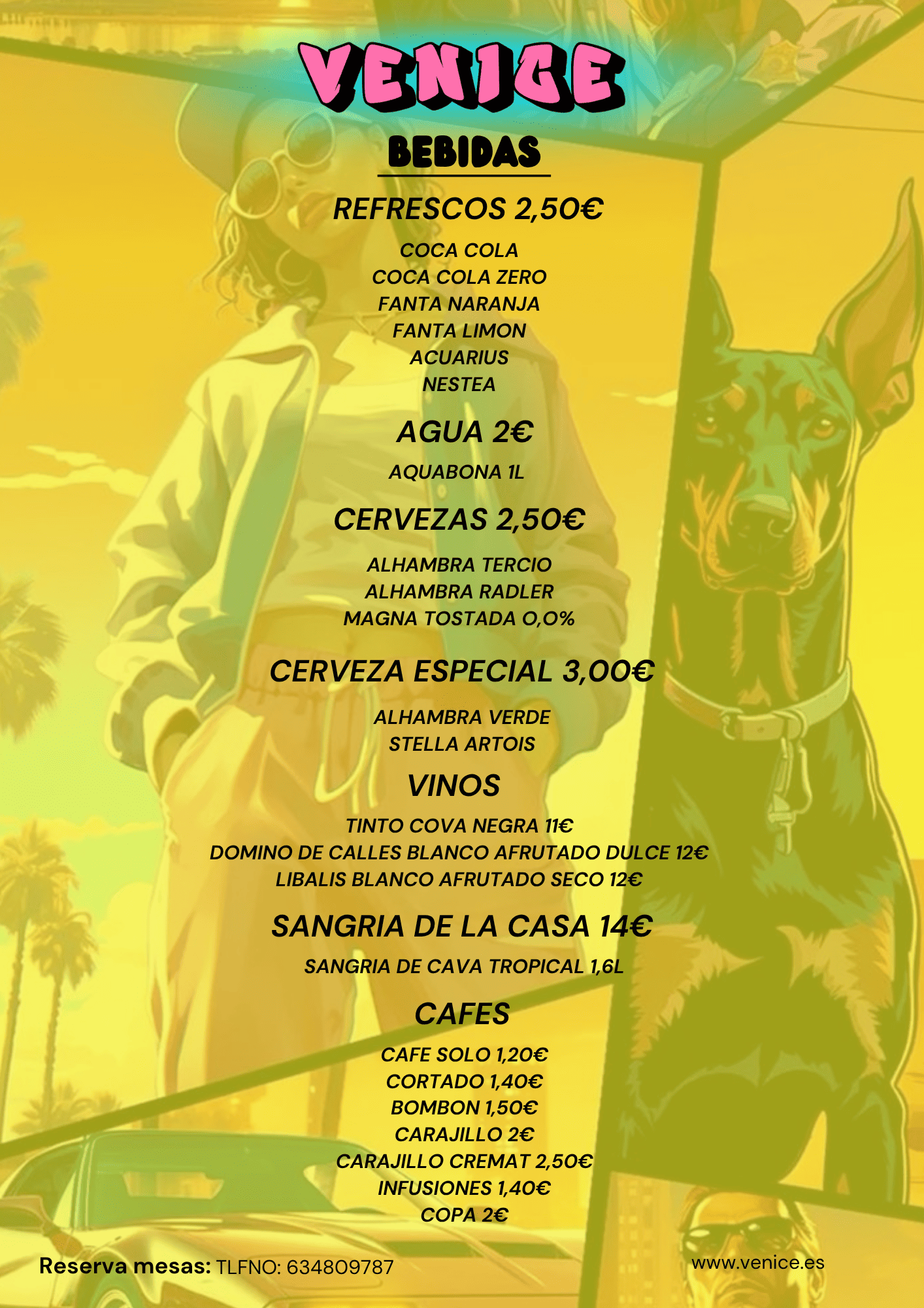 Menú Venice